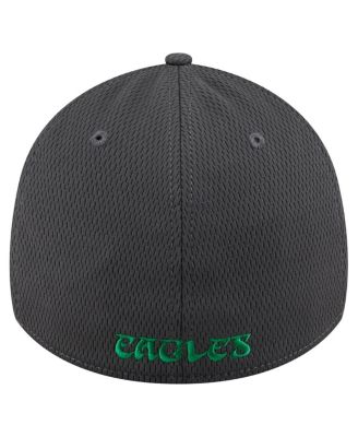 Men's Graphite Philadelphia Eagles Throwback Logo Main 39THIRTY Flex Hat