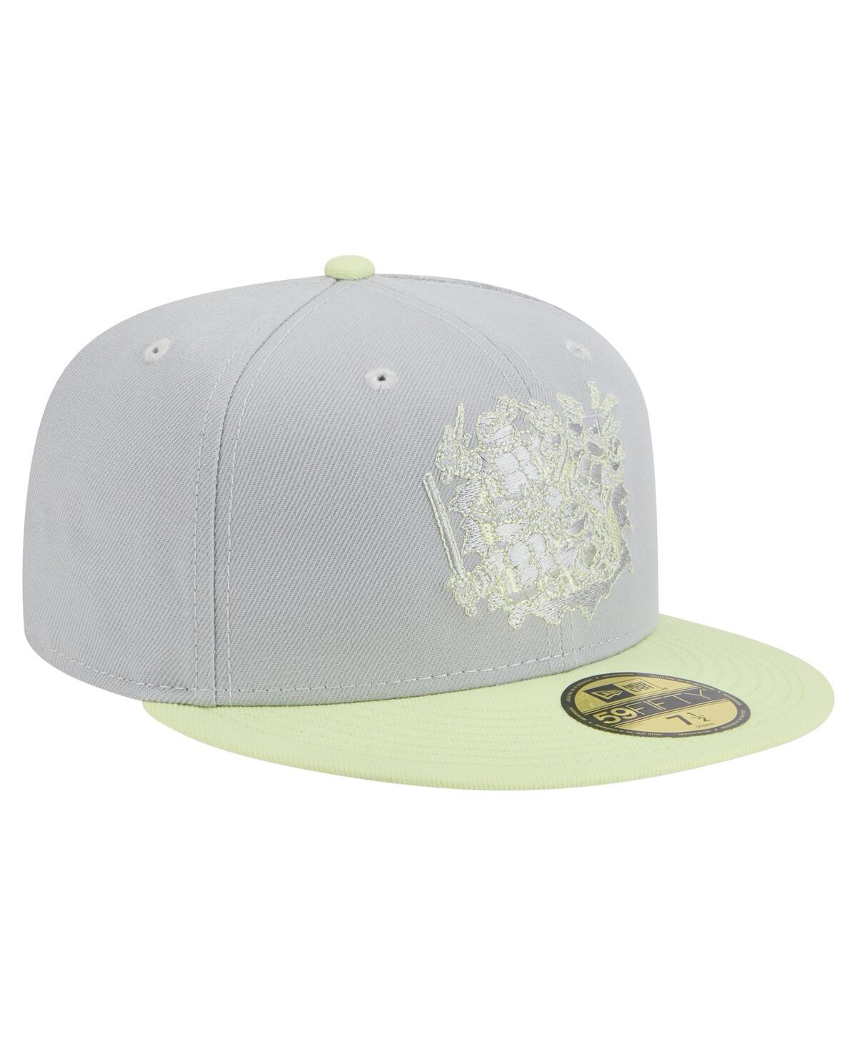 New Era Men's Gray/light Green Teenage Mutant Ninja Turtles Two-tone Color Pack 59fifty Fitted Hat