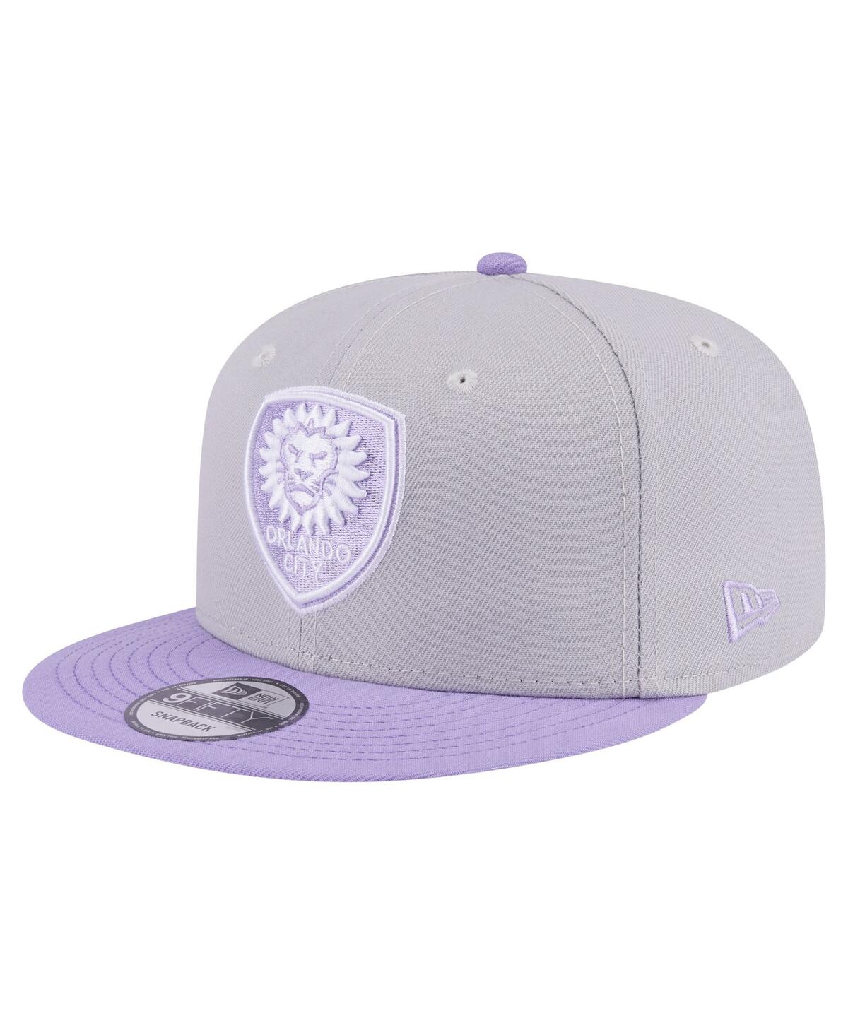 NEW ERA MEN'S GRAY ORLANDO CITY SC COLOR PACK TWO-TONE 9FIFTY SNAPBACK HAT 