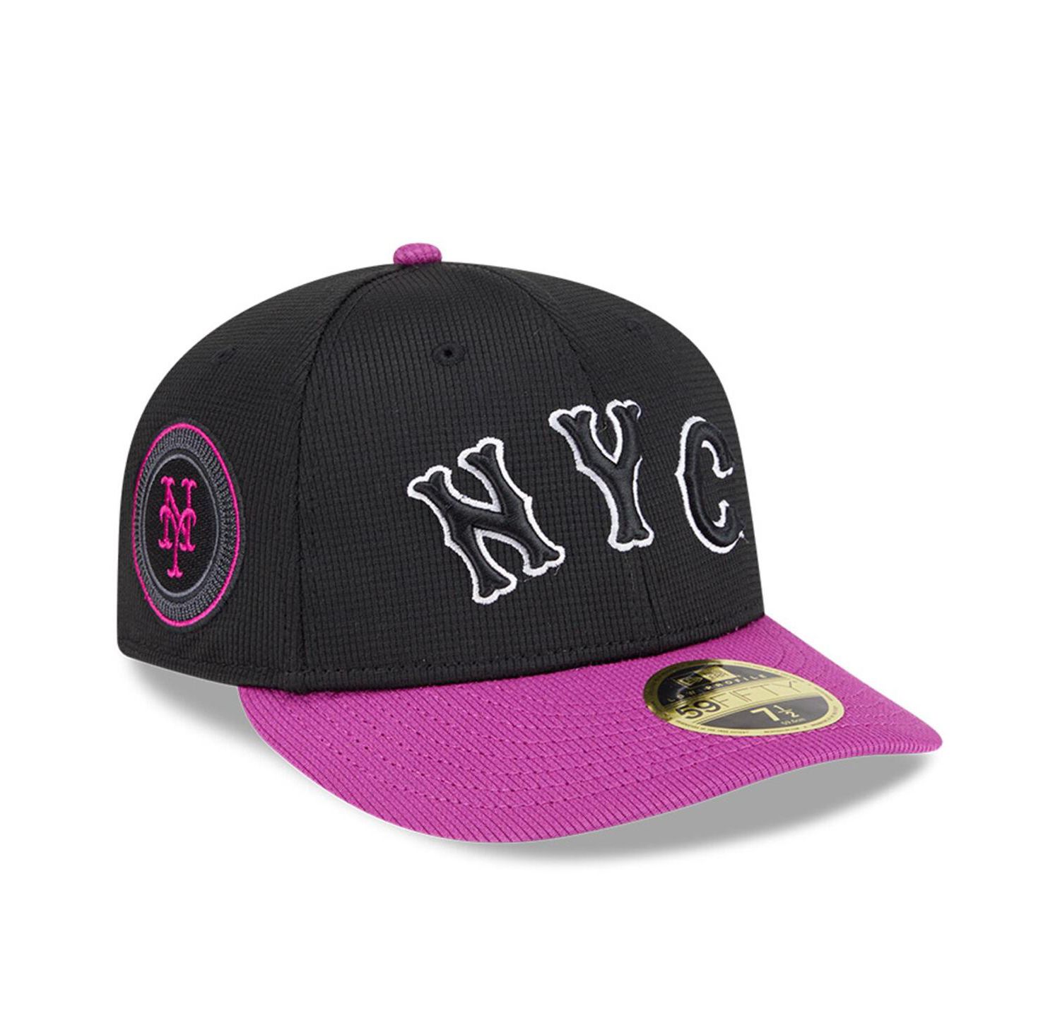 Men's Charcoal/Purple New York Mets City Connect Batting Practice Low Profile 59FIFTY Fitted Hat