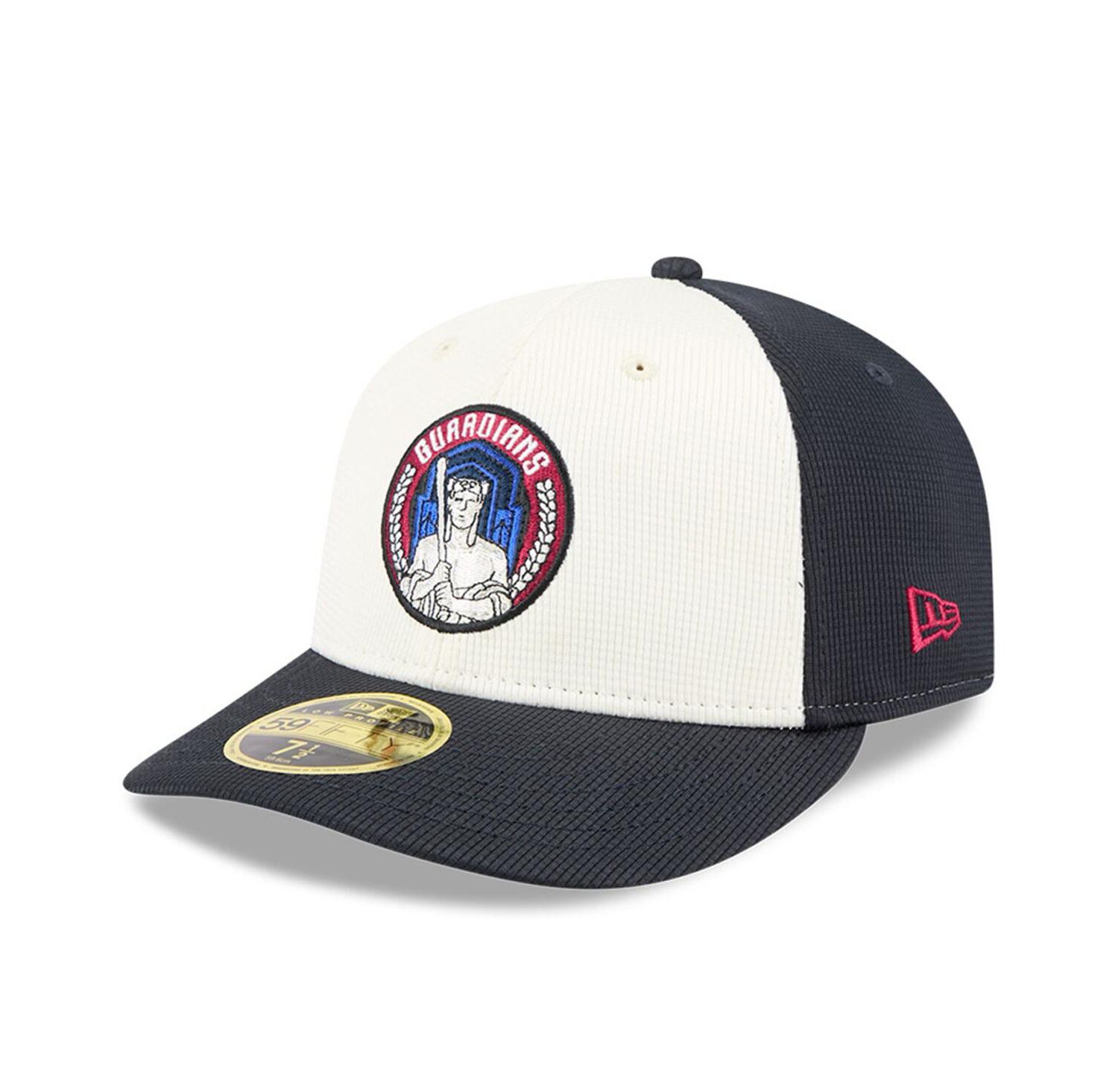 Men's Navy/White Cleveland Guardians City Connect Batting Practice Low Profile 59FIFTY Fitted Hat