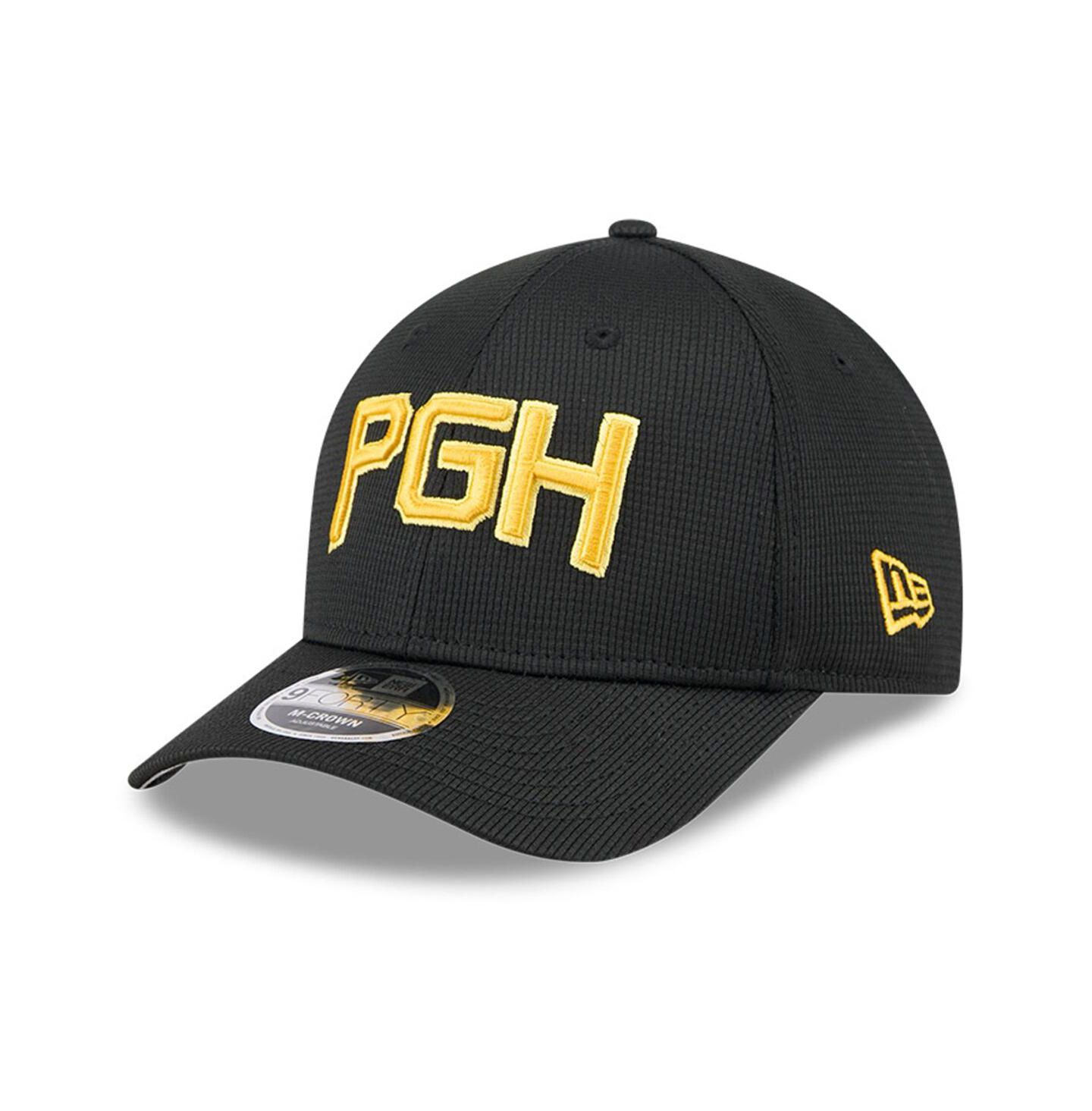 Мужская кепка New Era Black Pittsburgh Pirates City Connect Batting Practice 9FORTY M-Crown Adjustable Hat — фото 1