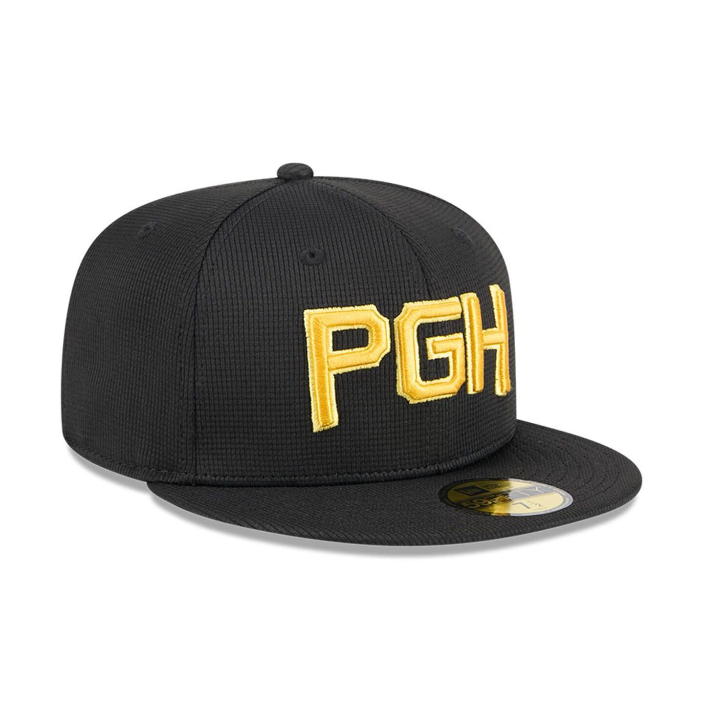 Мужская кепка New Era Black Pittsburgh Pirates City Connect Batting Practice 59FIFTY Fitted Hat — фото 3