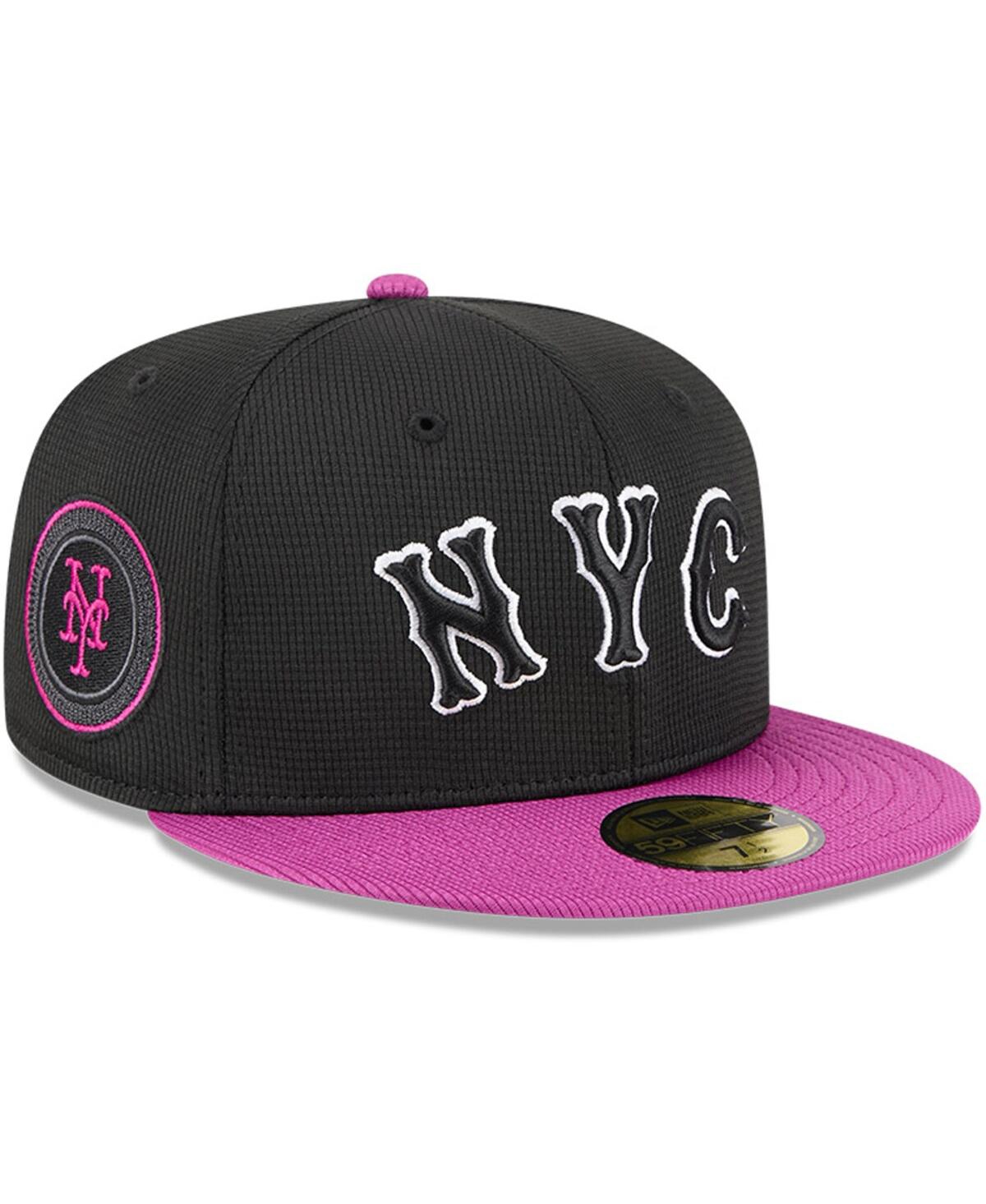 New Era Men's Charcoal/purple New York Mets City Connect Batting Practice 59fifty Fitted Hat