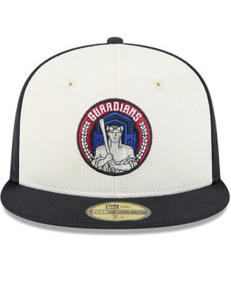 Men's Navy/White Cleveland Guardians City Connect Batting Practice 59FIFTY Fitted Hat