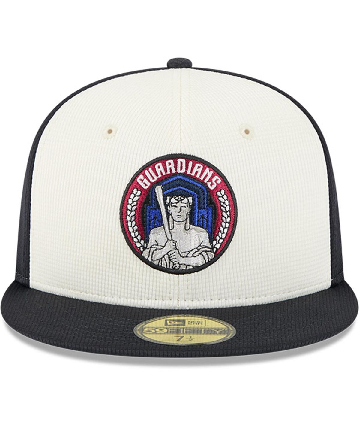New Era Men's Navy/white Cleveland Guardians City Connect Batting Practice 59fifty Fitted Hat