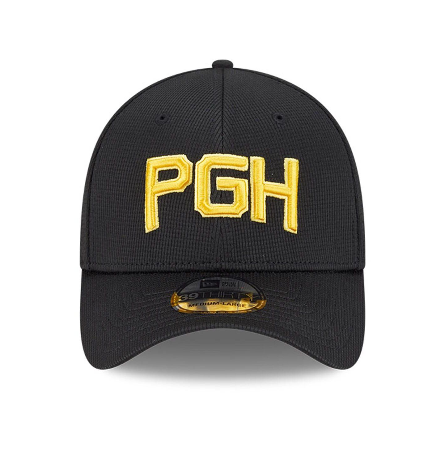 Мужская кепка New Era Black Pittsburgh Pirates City Connect Batting Practice 39THIRTY Flex Hat — фото 2