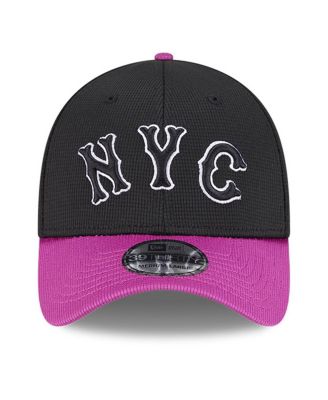 Men's Charcoal/Purple New York Mets City Connect Batting Practice 39THIRTY Flex Hat