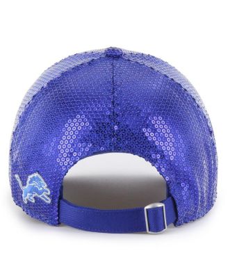 Women's Blue Detroit Lions Dazzle Clean Up Adjustable Hat