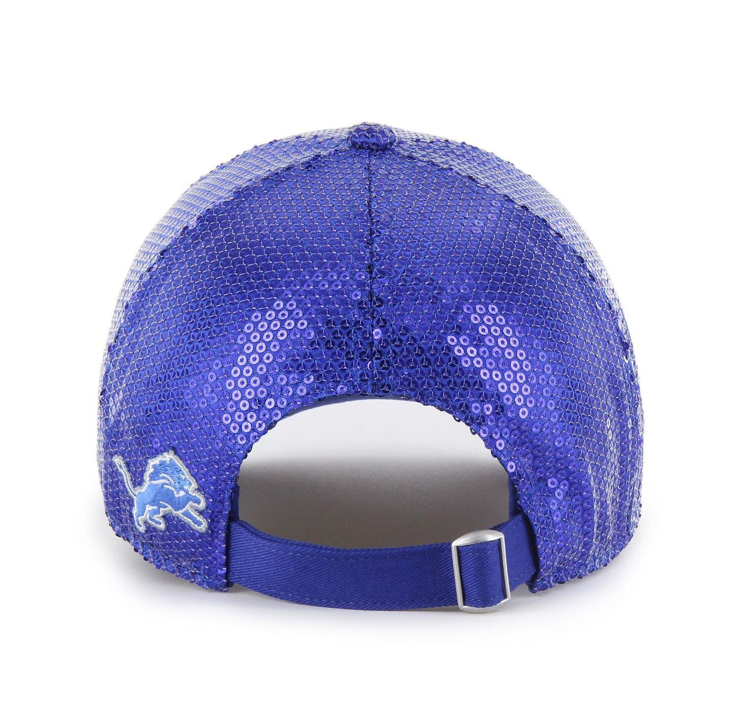 Women's Blue Detroit Lions Dazzle Clean Up Adjustable Hat