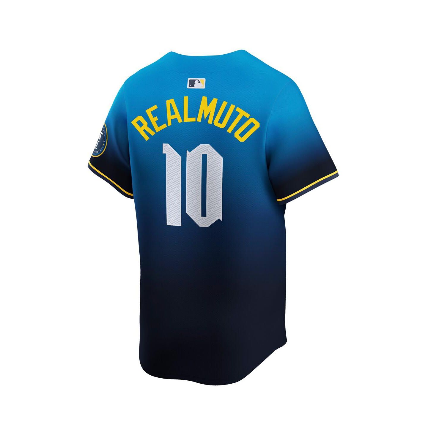 Мужской топ Nike J.T. Realmuto Navy Philadelphia Phillies City Connect Limited Jersey — фото 3