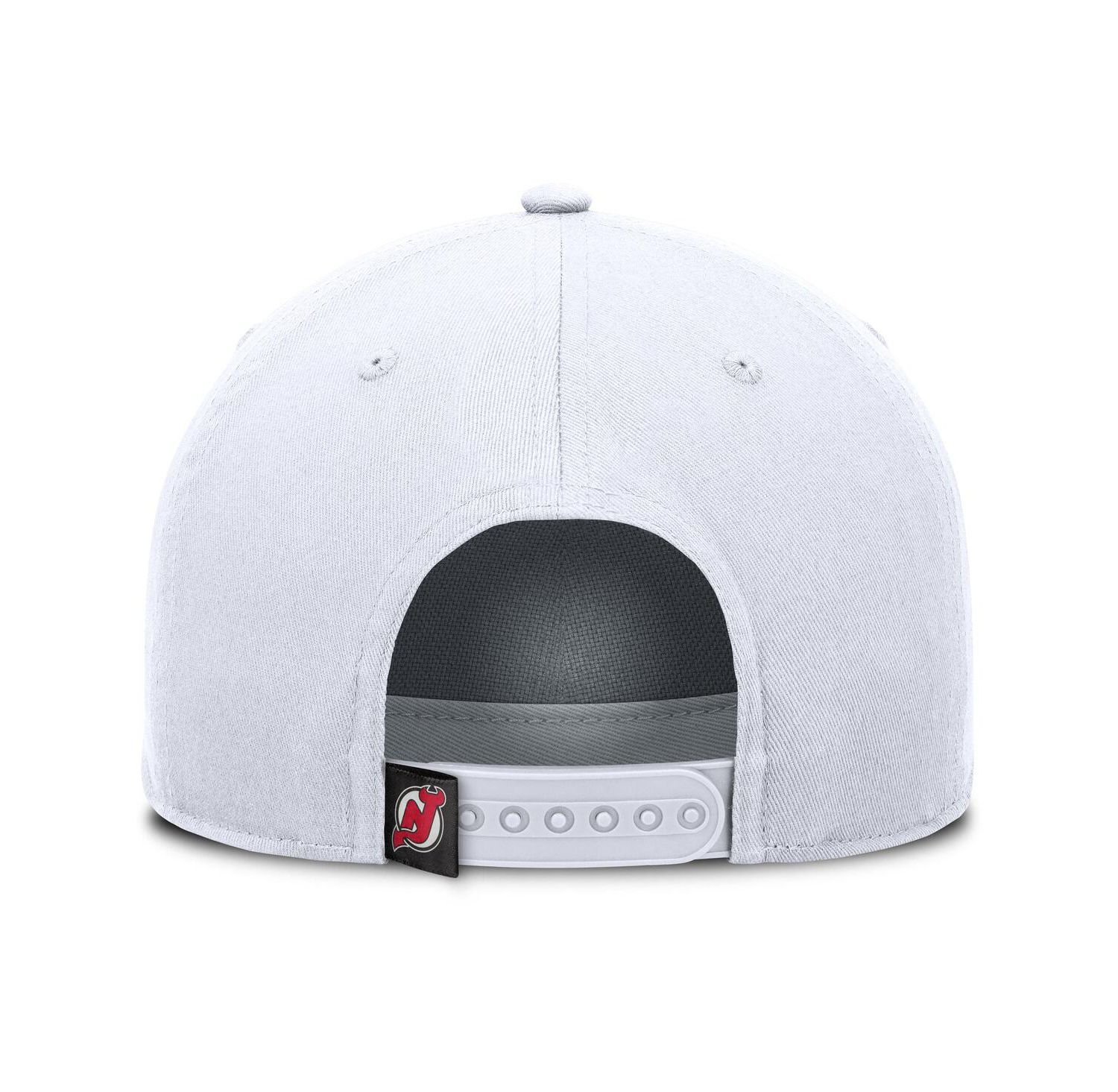 Men's White New Jersey Devils Rope A-Frame Adjustable Hat