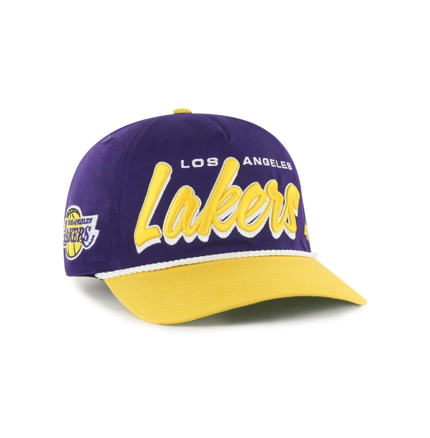 Мужская кепка '47 Brand Purple/Gold Los Angeles Lakers Drop Shadow Rope Hitch Adjustable Hat — фото 1