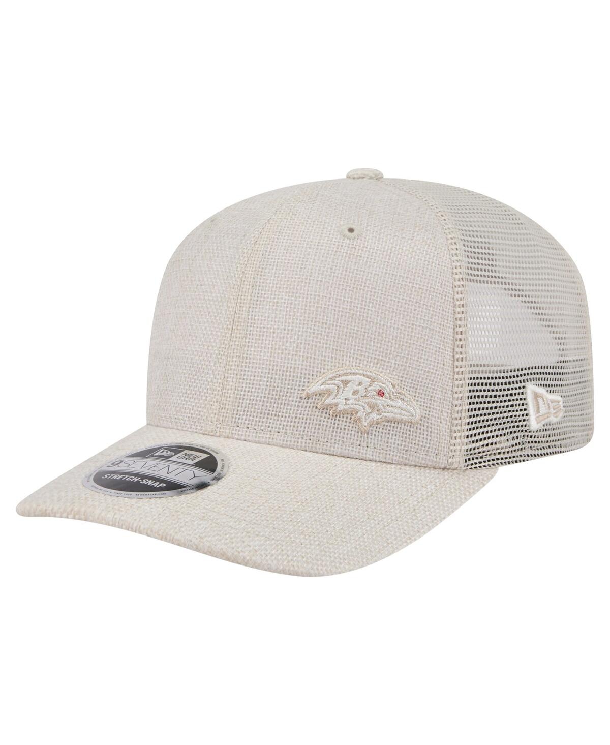 NEW ERA MEN'S NATURAL BALTIMORE RAVENS FLAWLESS 9SEVENTY STRETCH SNAP HAT 