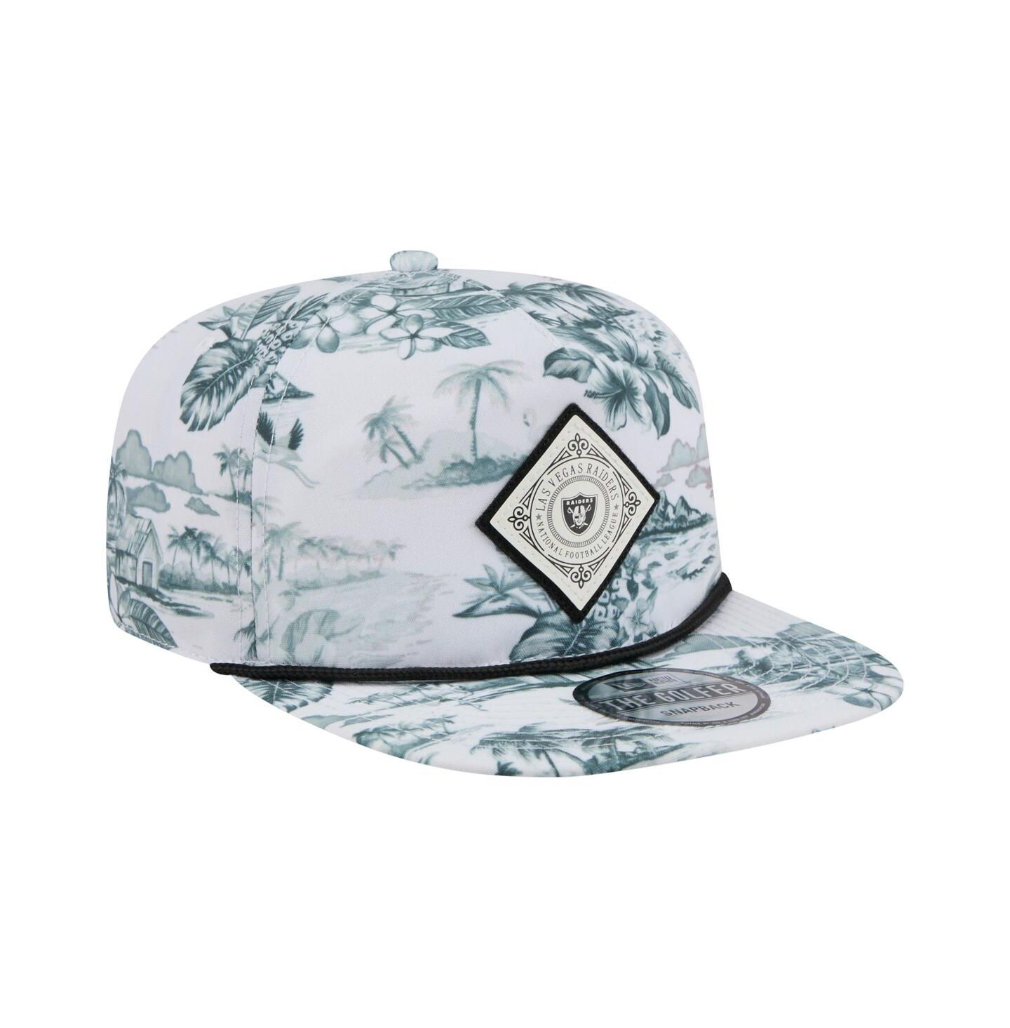 Мужская кепка New Era White Las Vegas Raiders Adventure Golfer Snapback Hat — фото 3