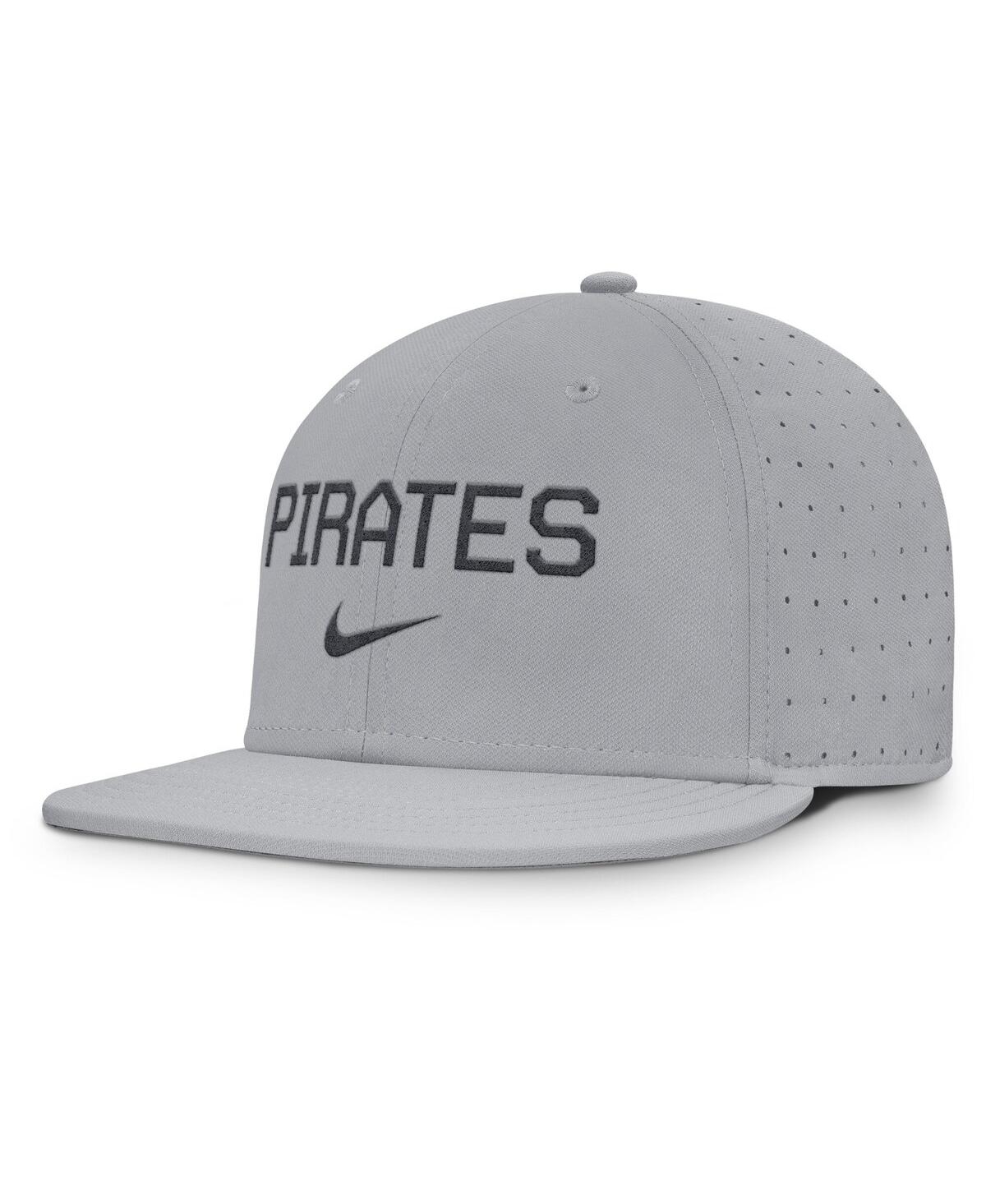 Nike Gray Pittsburgh Pirates True Performance Fitted Hat In Gray