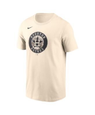 Men's Cream Houston Astros Camo Logo T-Shirt