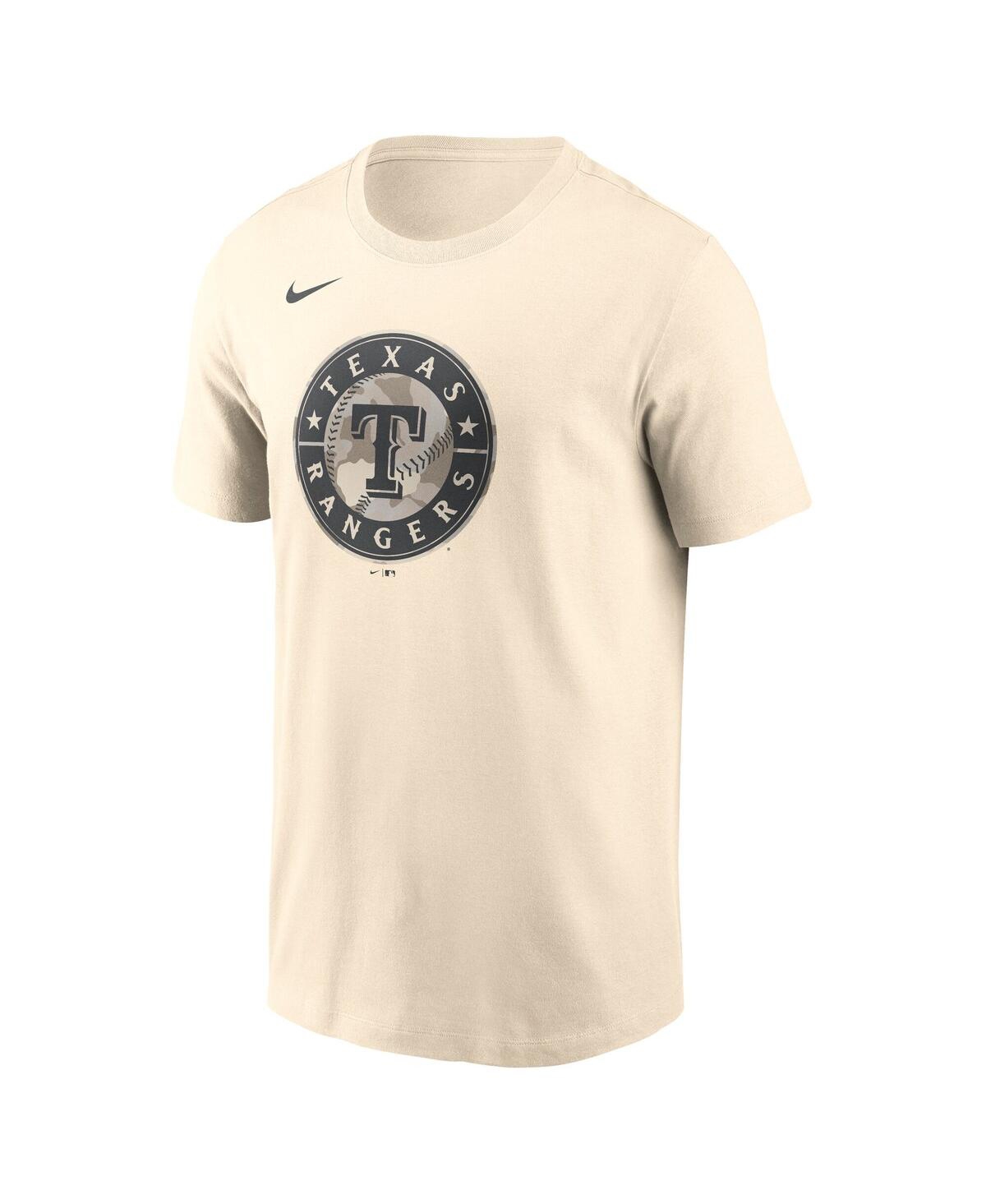 Nike Cream Texas Rangers Camo Logo T-shirt In Neutral