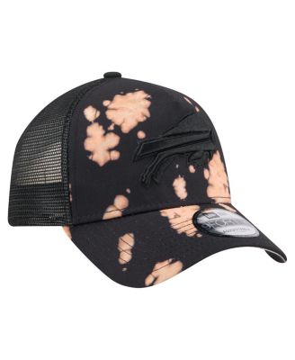 Men's Black Buffalo Bills Bleached 9FORTY A-Frame Adjustable Hat