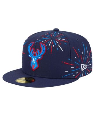 New Era - Men's Navy Milwaukee Bucks Americana Fireworks 59FIFTY Fitted Hat