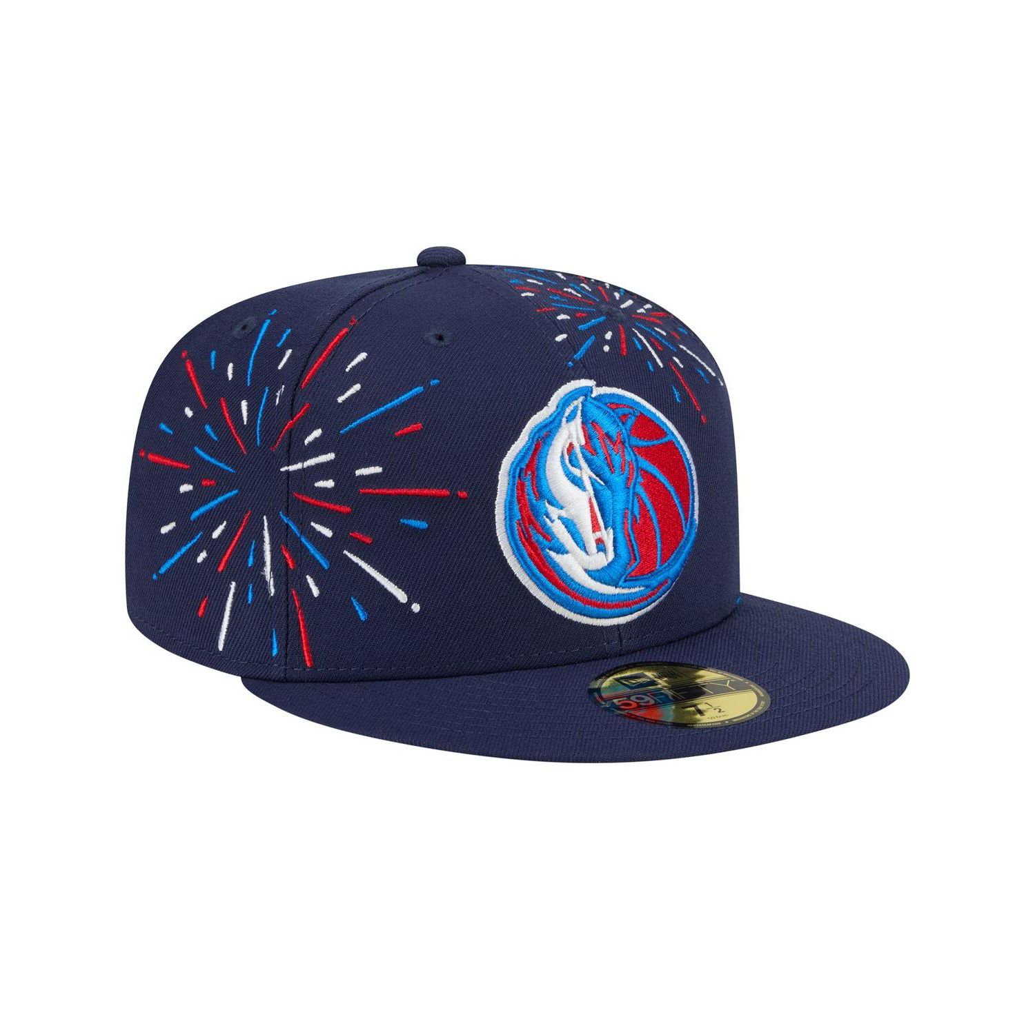 Men's Navy Dallas Mavericks Americana Fireworks 59FIFTY Fitted Hat