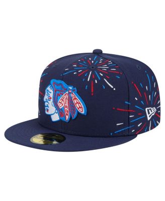 New Era - Men's Navy Chicago Blackhawks Americana Fireworks 59FIFTY Fitted Hat