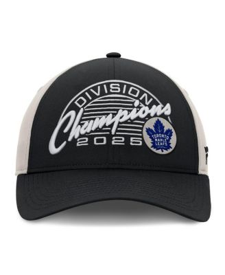 Men's Black Toronto Maple Leaf's 2025 Atlantic Division Champions Locker Room Adjustable Hat