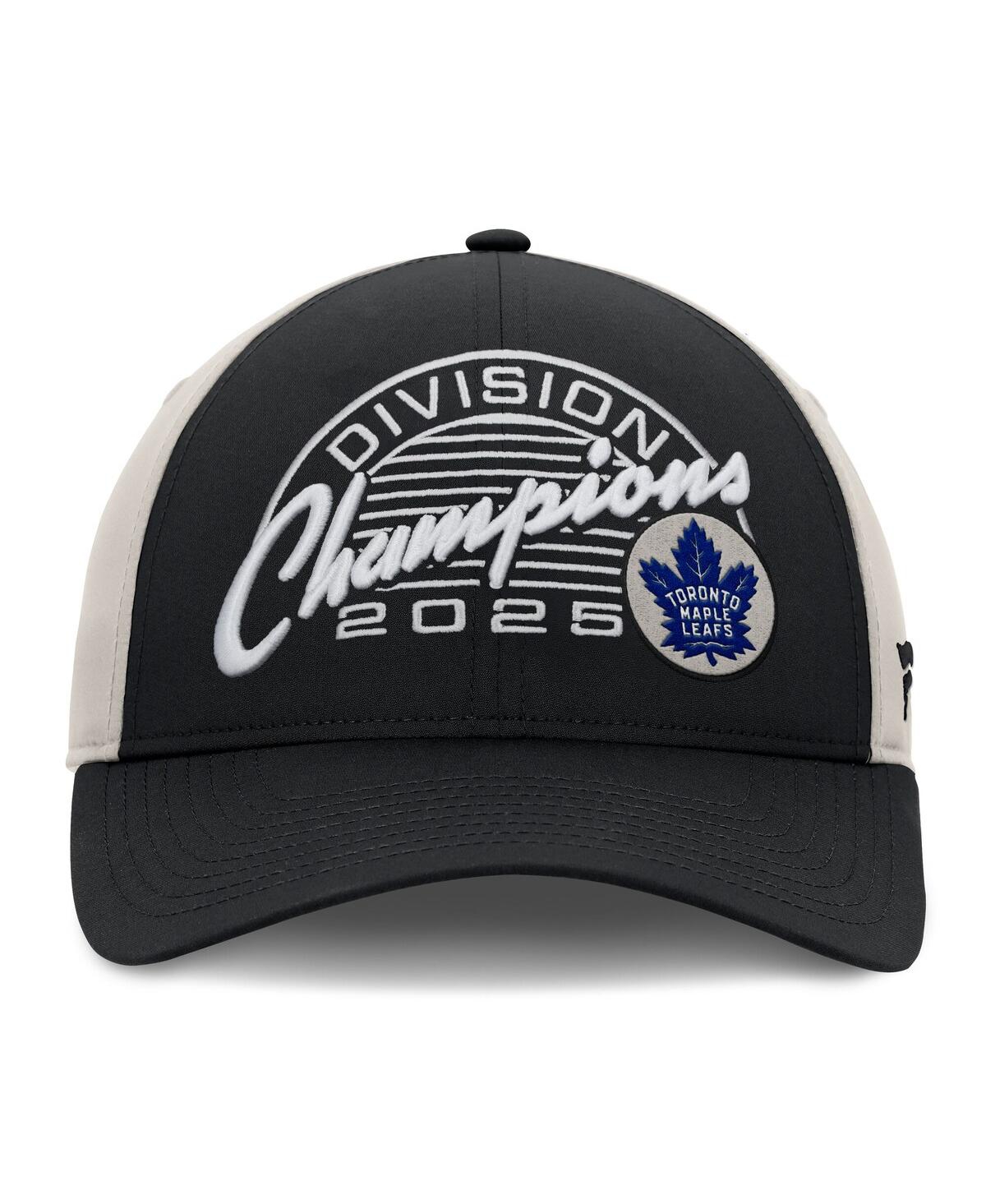 Fanatics Men's Black Toronto Maple Leaf's 2025 Atlantic Division Champions Locker Room Adjustable Hat