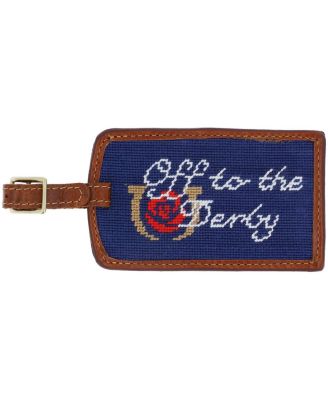 Kentucky Derby Off to the Derby Needlepoint Luggage Tag