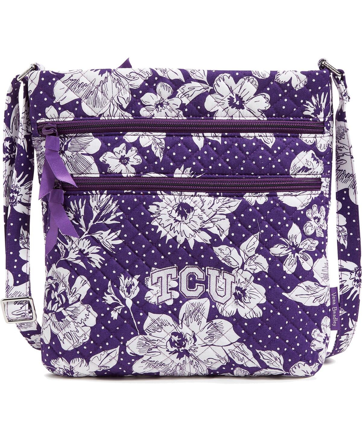 Tcu Horned Frogs Rain Garden Triple-Zip Hipster Crossbody Bag - Purple