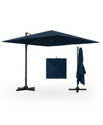 9.5 Feet Square Patio Cantilever Umbrella with 360° Rotation