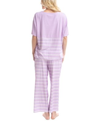 Women's Nautical Ribbed Lounge Pajama Set