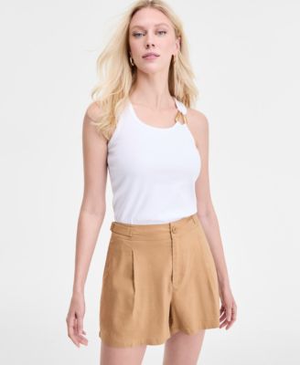 I.N.C. International Concepts - Women's Perfect Ribbed Hardware-Trim Tank Top