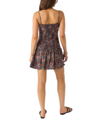 Juniors' Serefina Printed Drop-Waist Mini Dress
