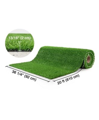 2pcs 50x3 Ft Artificial Grass Turf 0.8" Fake Grass Rug Synthetic Lawn Indoor Batting Tunnels Outdoor Home Decor