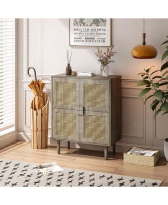 Streamdale 8-Compartment Rattan Storage Cabinet