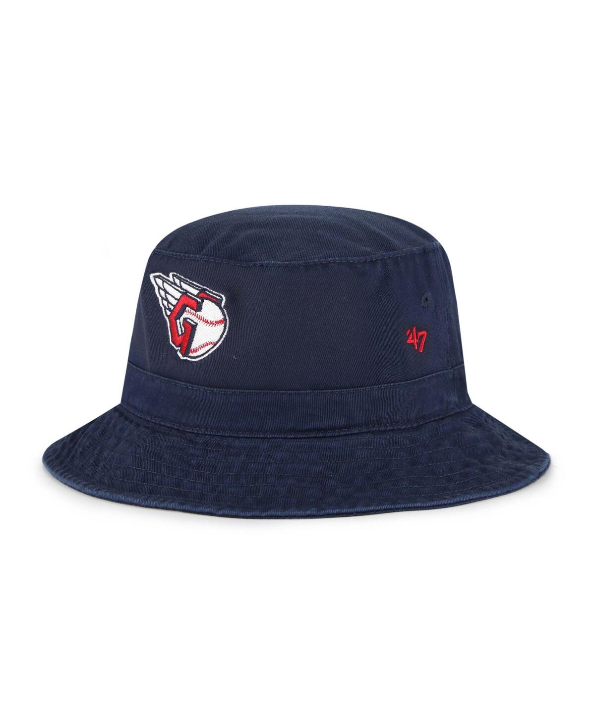 47 Brand Men's Navy Cleveland Guardians Primary Logo Bucket Hat
