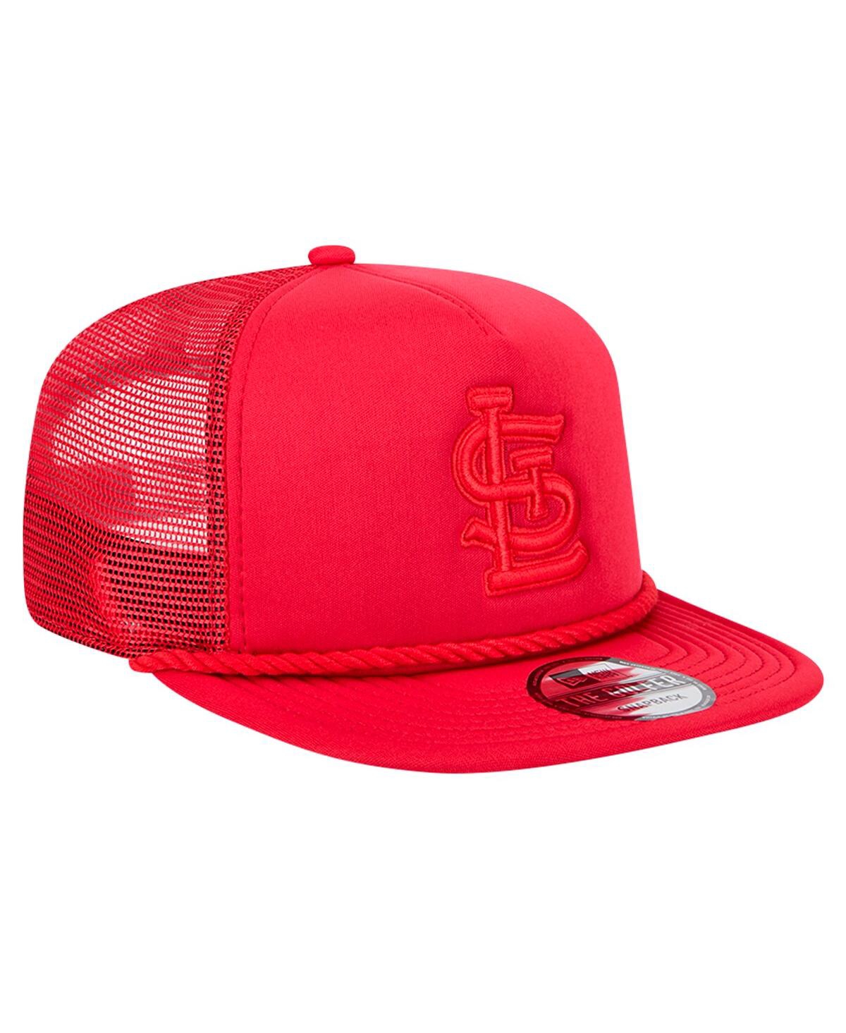 NEW ERA MEN'S RED ST. LOUIS CARDINALS TONE FOAM MESH BACK GOLFER SNAPBACK HAT 
