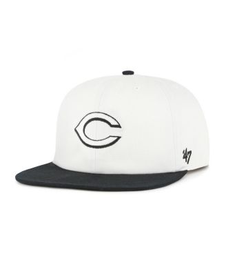 Men's White/Black Cincinnati Reds Foundation Captain Snapback Hat