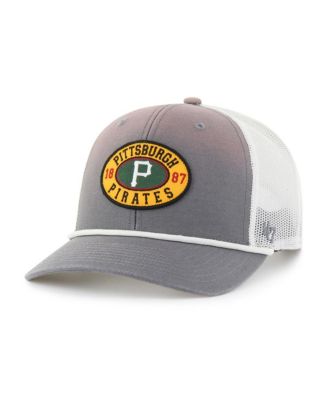 '47 Brand - Men's Gray/White Pittsburgh Pirates Tide Sweep Rope Trucker Adjustable Hat