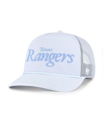 '47 Brand - Men's Light Blue Texas Rangers Foundation Script Hitch Adjustable Trucker Hat