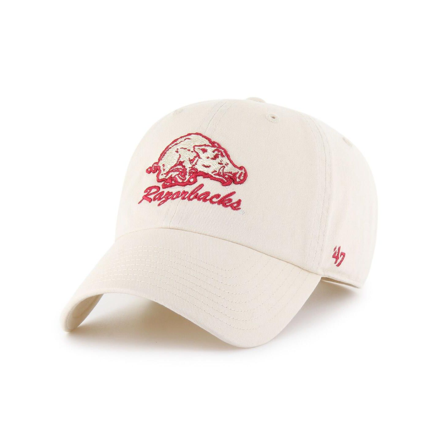 Мужская кепка '47 Brand Natural Arkansas Razorbacks Vault Clean Up Adjustable Hat — фото 1