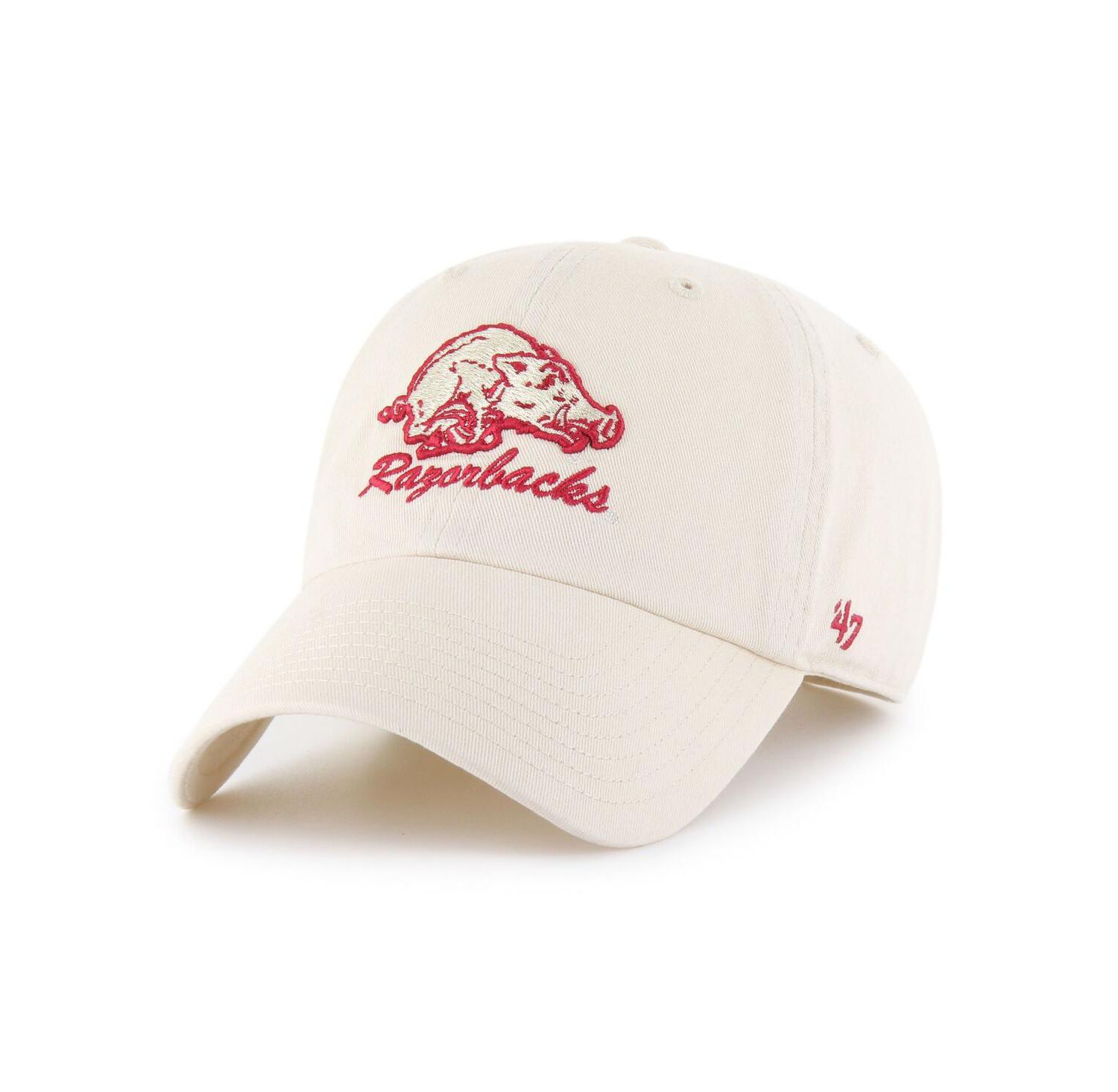 Men's Natural Arkansas Razorbacks Vault Clean Up Adjustable Hat