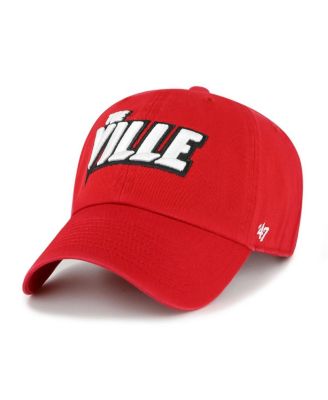 '47 Brand - Men's Red Louisville Cardinals Clean Up Adjustable Hat