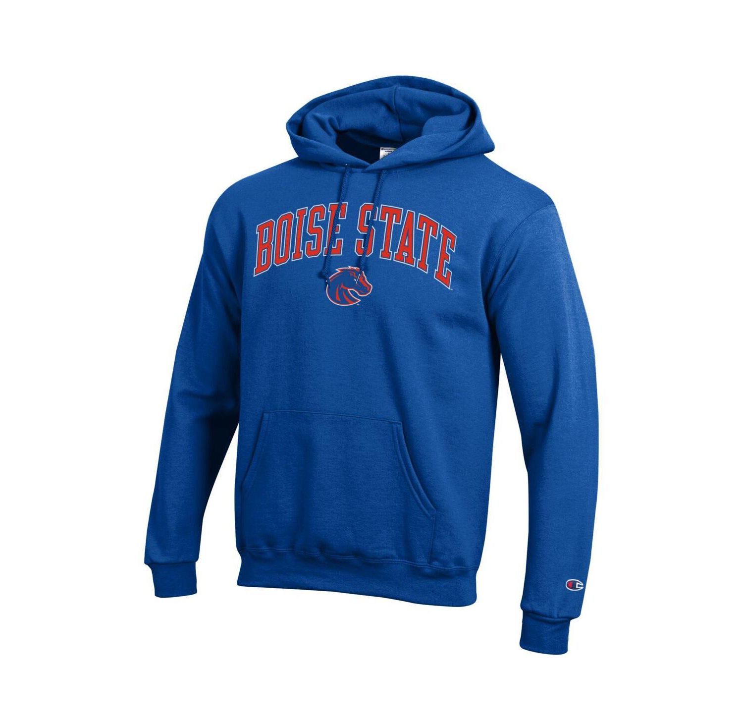 Men's Royal Boise State Broncos Arched Logo Fleece Pullover Hoodie