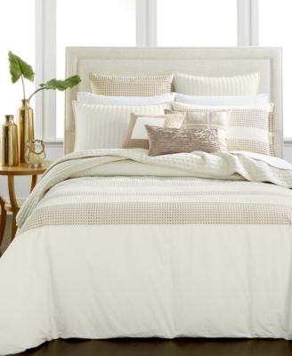 Hotel Collection - Modern Eyelet Full/Queen Duvet Cover