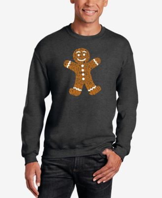 Men's Gingerbread Word Art Crewneck Sweatshirt