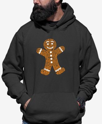 Men's Gingerbread Word Art Hooded Sweatshirt