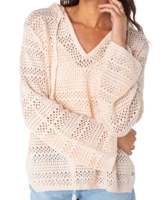 Juniors' Hippie Love Cotton-Blend Relaxed Sweater