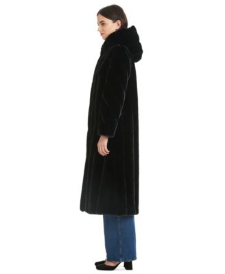 Women's Hooded Faux-Fur Coat